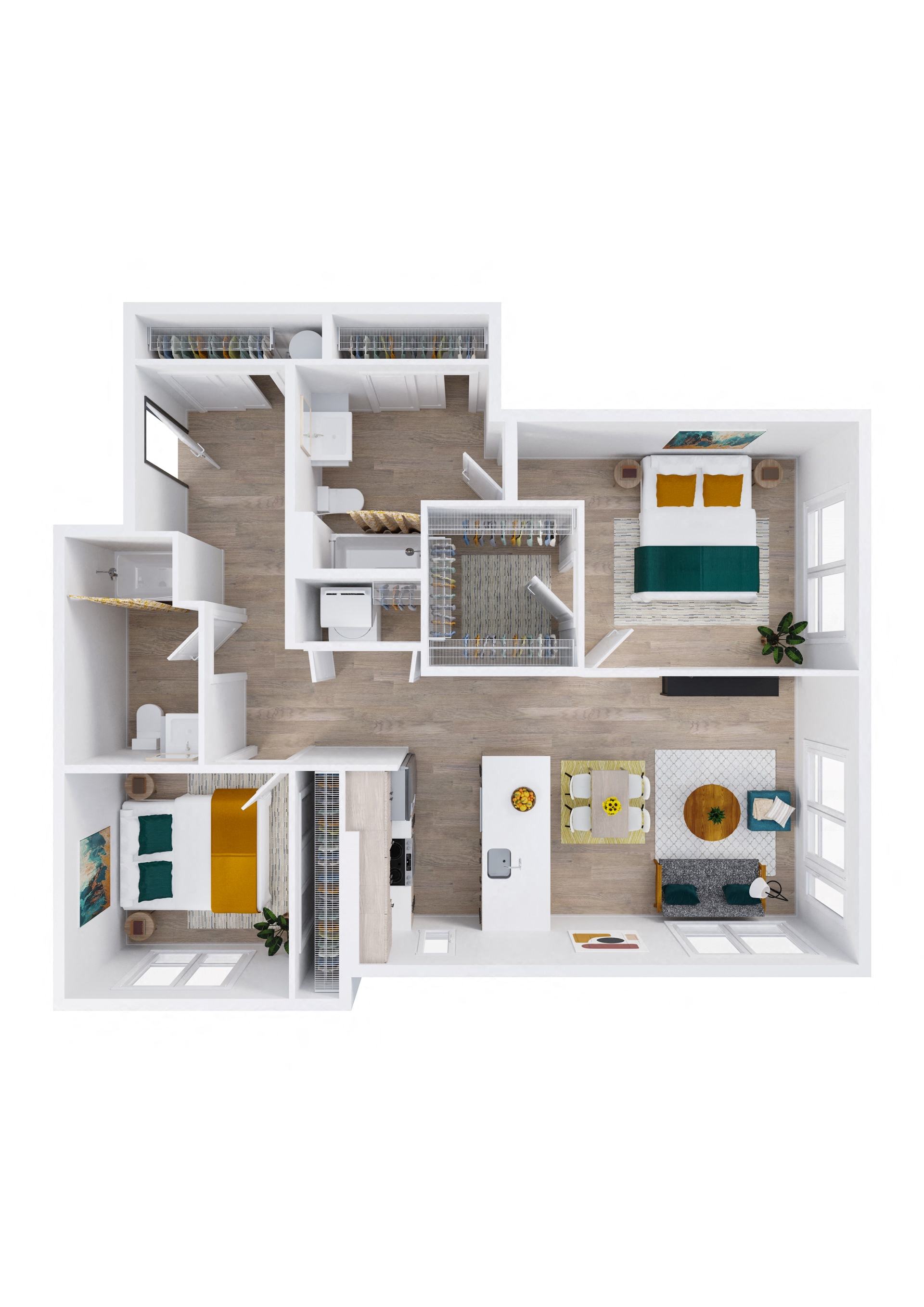 Zinnia Apartments in Shoreline, Washington C3 ADA Floor Plan